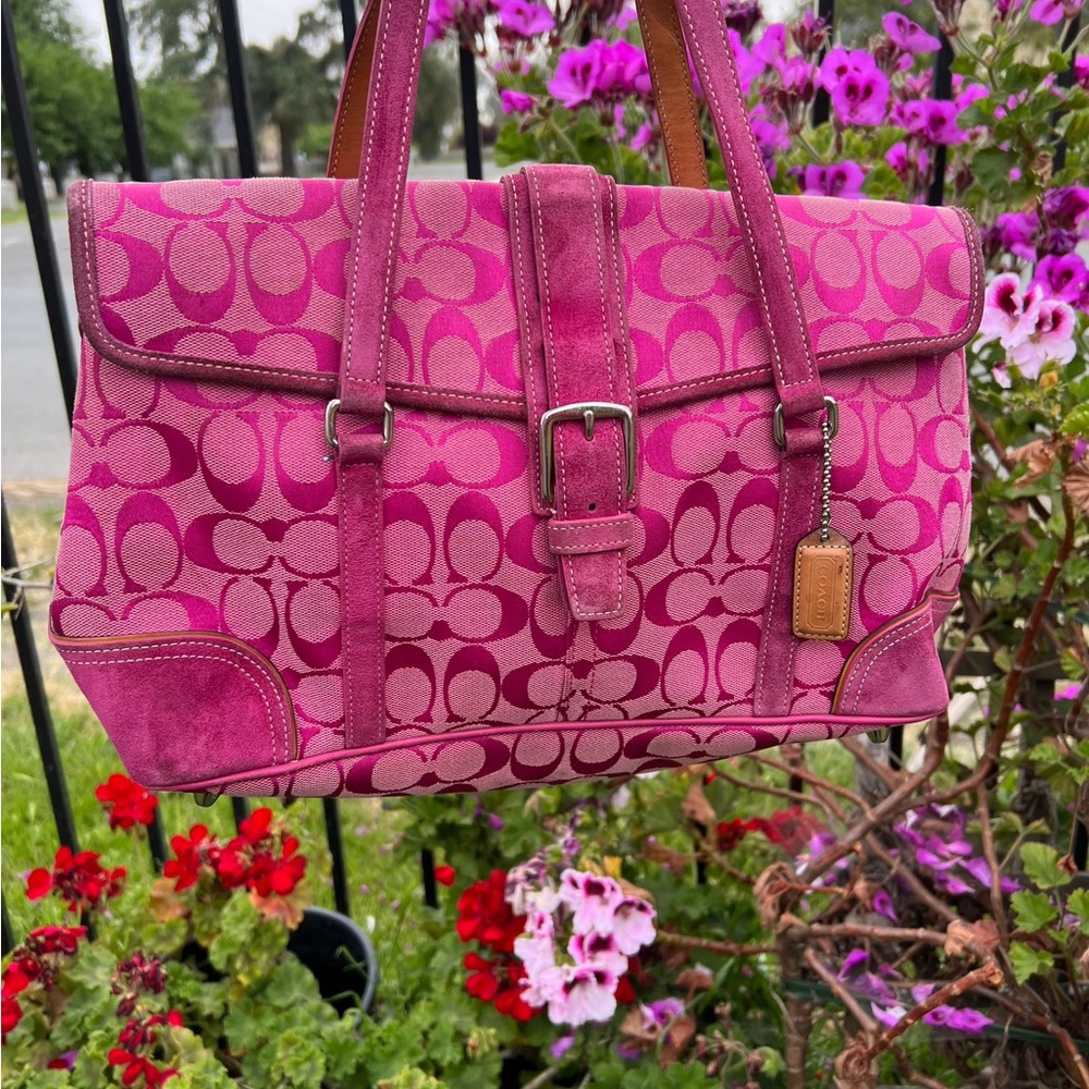 Vintage pink coach bag